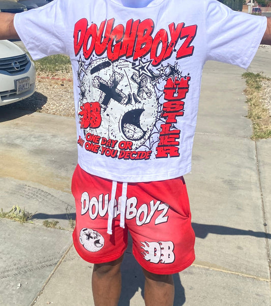 DoughBoyz (T-Shirt and Shorts) - Hybrid Red.